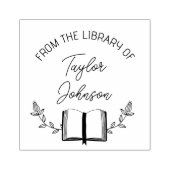 Bücherbibliothek Buchzeichen Custom floral lady fa Gummistempel (Prägung)