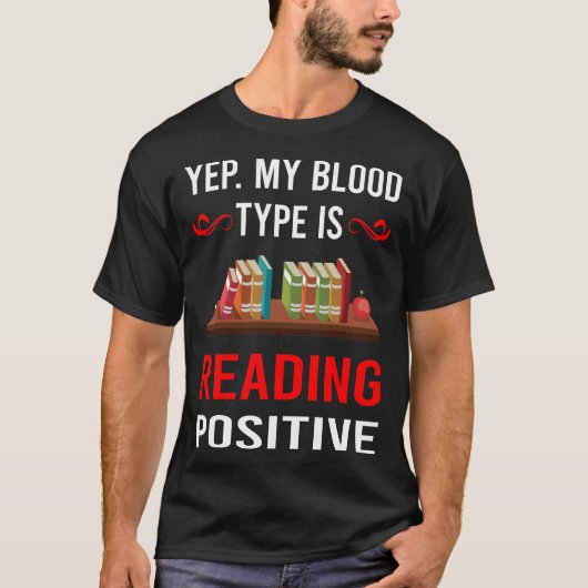 Bücherbücher zum Lesen von Bluttypen T-Shirt (Vorderseite)