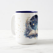 Bücherdesign Zweifarbige Tasse (Vorderseite Links)