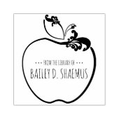 Bücherei blühend ApfelBriefmarke Gummistempel (Prägung)