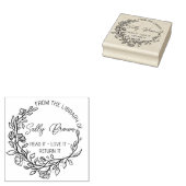 Bücherei Buchzeichen Briefmarke Blumenzelt Gummistempel (Stempel)