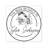 Bücherei Buchzeichen Custom birds fing Rubber Permastempel (Design)