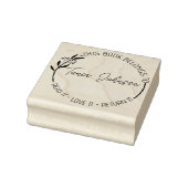 Bücherei Buchzeichen Modernes Blumenkränz Gummistempel (Stempel)