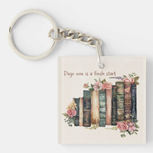 Büchergeschenk mit weichem Blumendesign Schlüsselanhänger