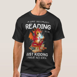 Bücherheft für Drachen Bibliothek Bücher Bücherwur T-Shirt