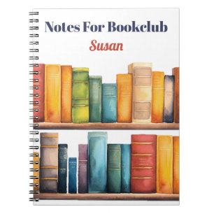 Bücherhinweise für den Buchclub Mit Monogramm Notizblock