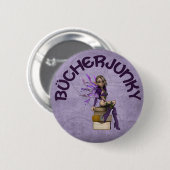 Bücherjunky Button (Vorne & Hinten)