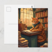 Bücherkatze #14 Postkarte (Vorne/Hinten)