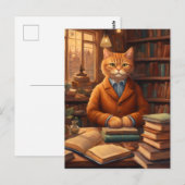 Bücherkatze #16 Postkarte (Vorne/Hinten)