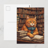 Bücherkatze #17 Postkarte (Vorne/Hinten)