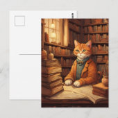 Bücherkatze #2 Postkarte (Vorne/Hinten)