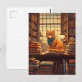 Bücherkatze #4 Postkarte (Vorne/Hinten)