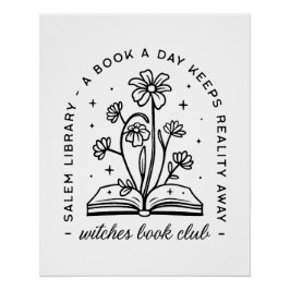 Bücherklub, der Mädchen in der Staffel-Ästhetik be Poster