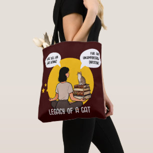 Bücherliebende Katzenliebhaberin Intellektueller H Tasche