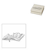 Bücherliebende Maus Gummistempel (Stempel)