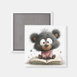 Bücherliebender Bärenmagnet Magnet