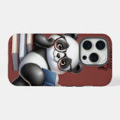 Bücherliebender Panda iPhone Hülle (Rückseite (Horizontal))