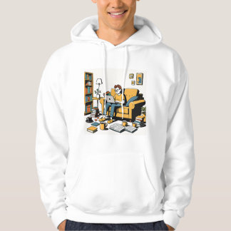 Bücherliebhaber auf dem Sofa Hoodie