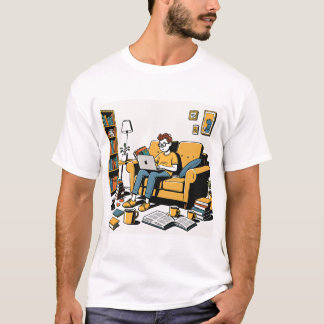 Bücherliebhaber auf dem Sofa T-Shirt