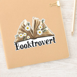 Bücherliebhaber Booktrovert Aufkleber
