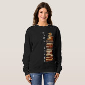 Bücherliebhaber Bücherstapel Sweatshirt (Vorne ganz)