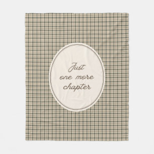 Bücherliebhaber Elegantes Schriftzug Gingham-Gesch Fleecedecke