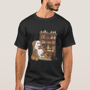 Bücherliebhaber-Geist-Gemütliche-Bibliothek-Schwar T-Shirt