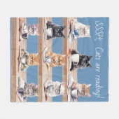 Bücherliebhaber gemütliche Lektüre Katzenbibliothe Fleecedecke (Vorderseite (Horizontal))