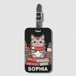 Bücherliebhaber Katzenliebhaber Gepäckanhänger