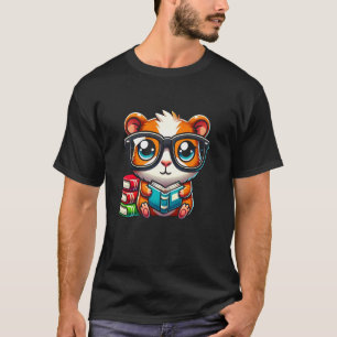 Bücherliebhaber lesender Hamster T-Shirt