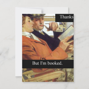 Bücherliebhaber Leser Danke, aber ich bin gebucht Postkarte
