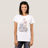 Bücherliebhaber liest Gans T-Shirt (Vorne ganz)