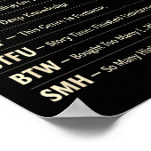 Bücherliebhaber simsen Code-Lesen Poster (Ecke)