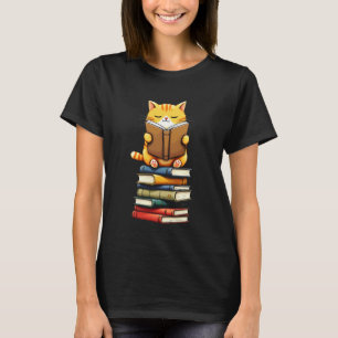 Bücherliebhaber Süße charmante Katze Liebenswerter T-Shirt
