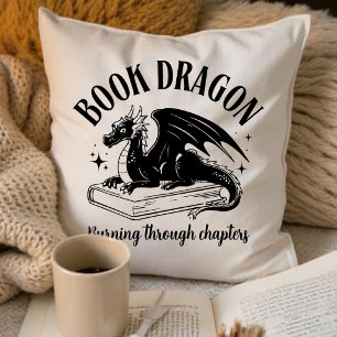 Bücherliebhaber Süße Fantasy-Drache  Kissen