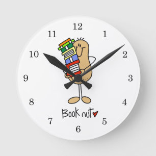 Bücherliebhaber T-Shirts und Geschenke Runde Wanduhr