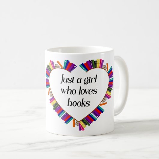 Bücherliebhaber-Tasse Kaffeetasse (VorderseiteRechts)