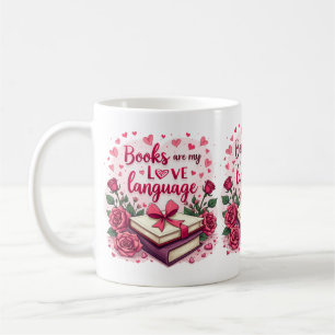 Bücherliebhaber Valentinstag Romantische Lesesthet Kaffeetasse