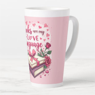 Bücherliebhaber Valentinstag Romantische Lesesthet Milchtasse