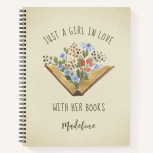 Bücherliebhaber Vintage offenes Buch mit Blumen