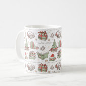 Bücherliebhaber Weihnachten gemütlich Kaffeetasse (Vorderseite Links)