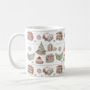 Bücherliebhaber Weihnachten gemütlich Kaffeetasse