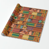Bücherliebhaber-Wrapingpapier Geschenkpapier (Ungerollt)