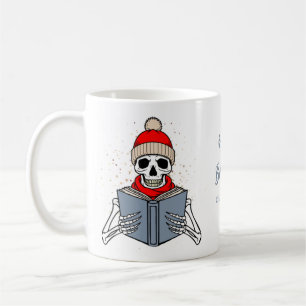 Bücherliebhabers Frohes Buchweihnachtsfest Skelett Kaffeetasse