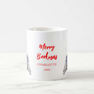 Bücherliebhabers Frohes Buchweihnachtsfest Skelett Kaffeetasse