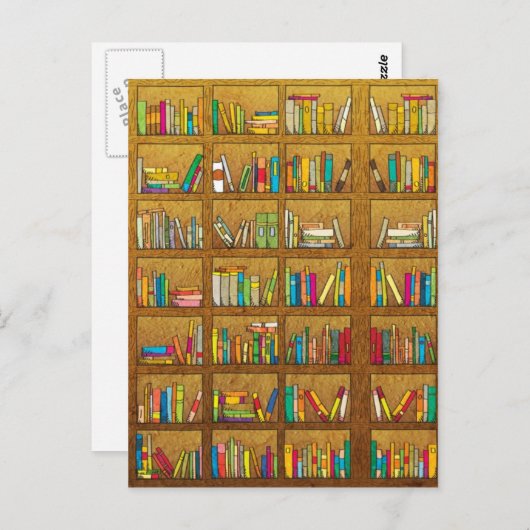 Büchermuster Postkarte (Vorne/Hinten)