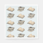 Büchermuster Serviette (Vorderseite)