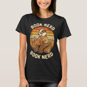 Büchernerd lustiges Lesen Dachshund Retro-Sonnenun T-Shirt