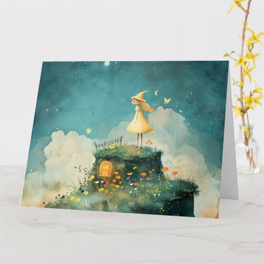 BücherPrinzessin Karte (Gelbe Blume)