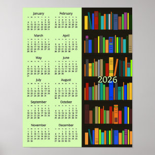 Bücherregal-Design 2026 Kalenderposter Poster